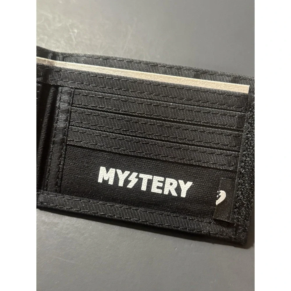 Y2K Mystery Skateboarding Black‎ Canvas Wallet